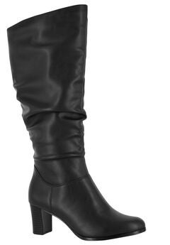 topshop square toe lace up chunky boots in black