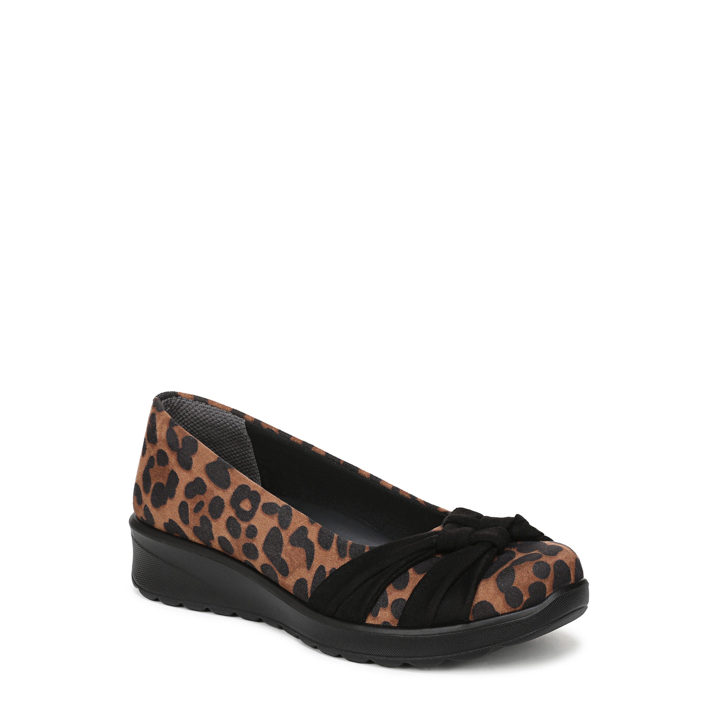 Glamour Accent Knots Wedge Flat, BROWN LEOPARD, hi-res image number 0