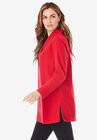 Double Button Sherpa Fleece Tunic, , alternate image number 2