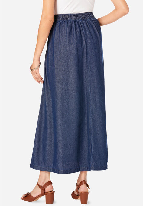 Chambray Maxi Skirt, , on-hover image number null