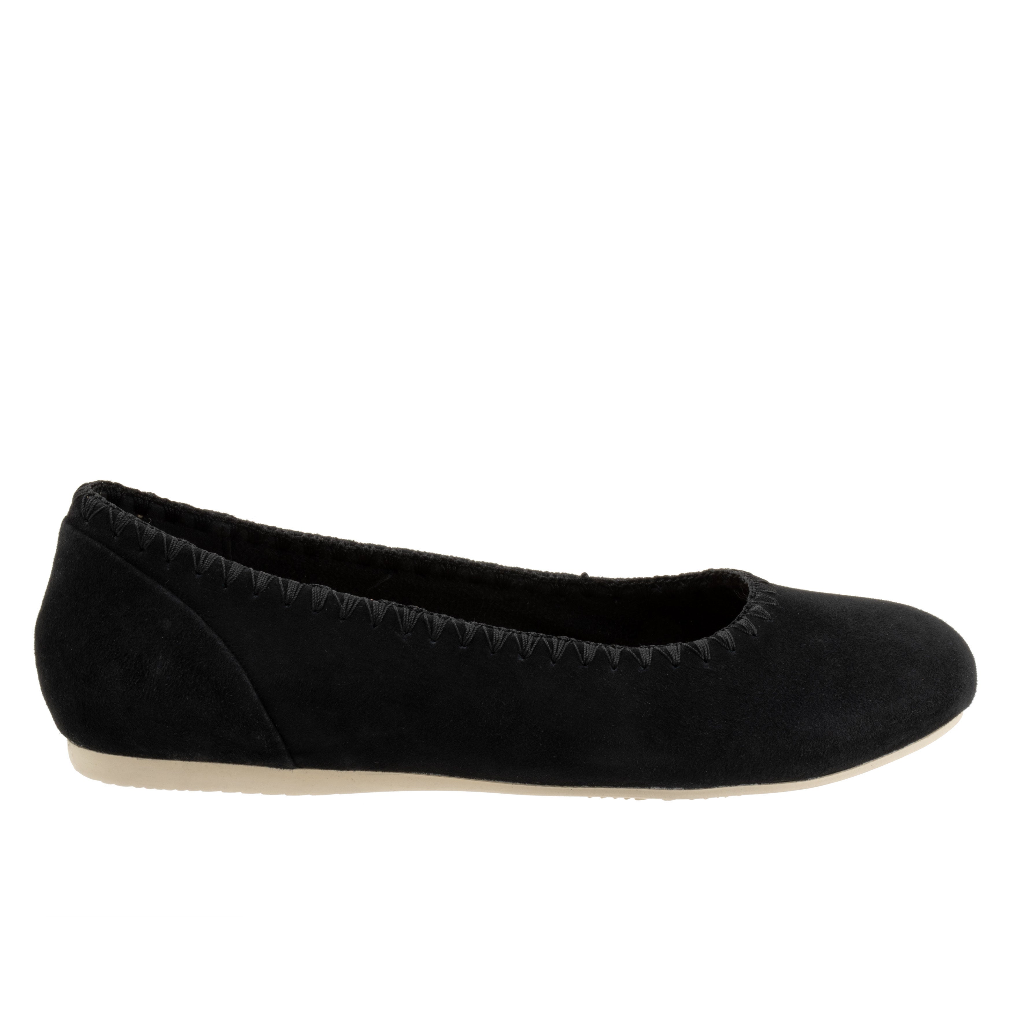 Sonoma Embroidery Flat, BLACK SUEDE, alternate image number 4