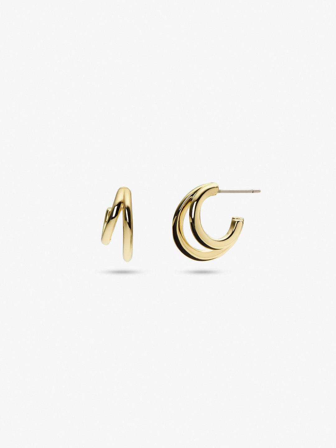 Scarlett Double Hoop Earrings, GOLD, alternate image number 2