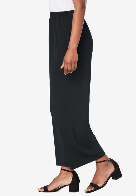 Ultrasmooth® Fabric Wide-Leg Pant, BLACK, hi-res image number null