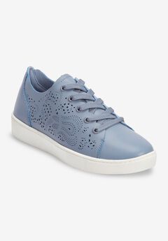 Womens Faux Leather Sneakers