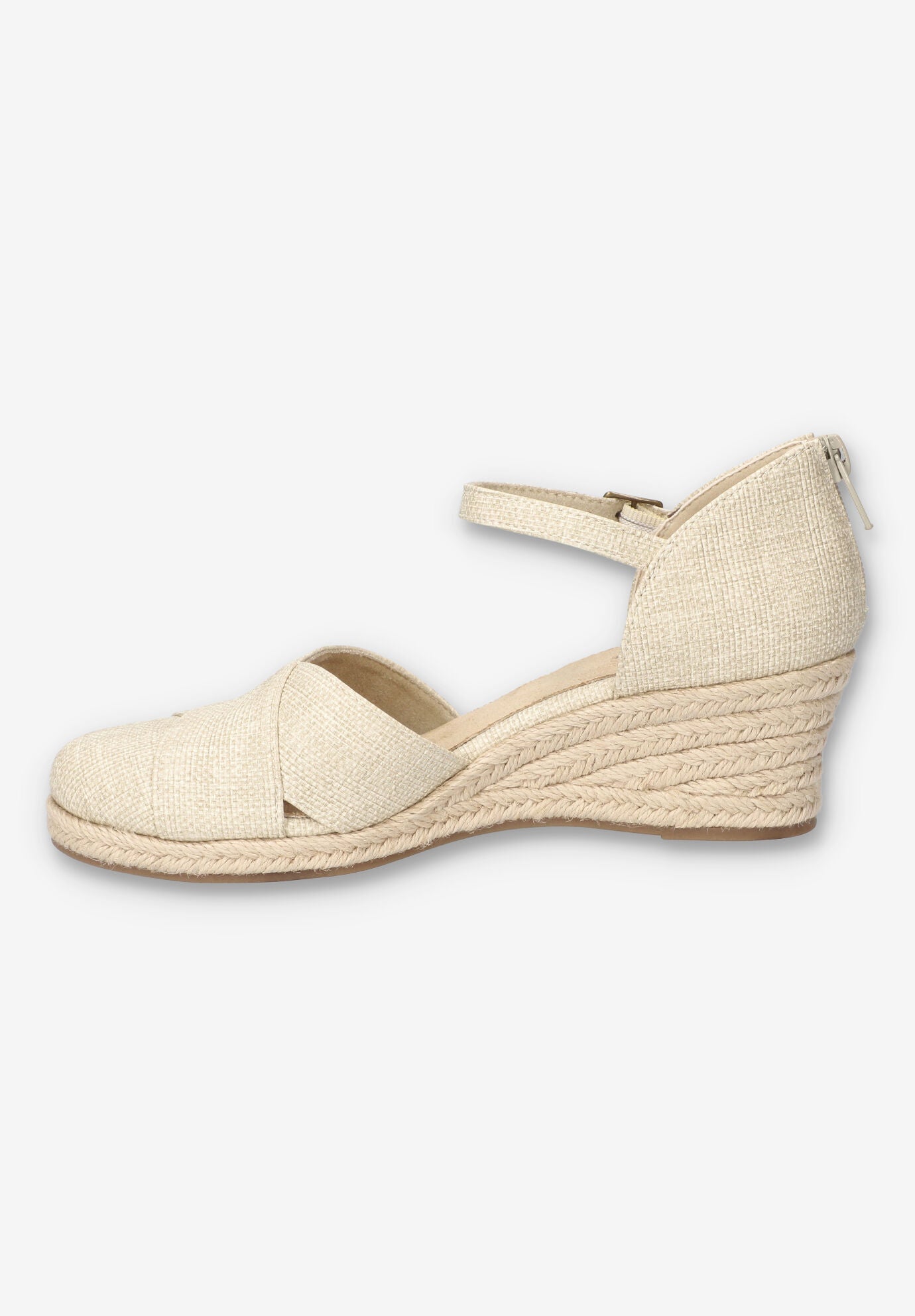 Coast Espadrille Wedge, NATURAL LINEN, alternate image number 4