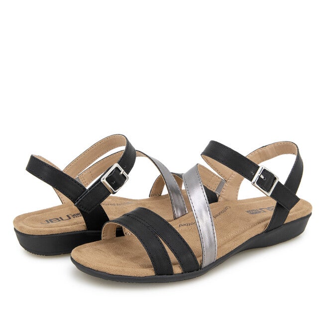 Amalfi Sandal, BLACK GUNMETAL, alternate image number null