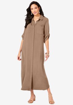 Plus Size Brown Dresses