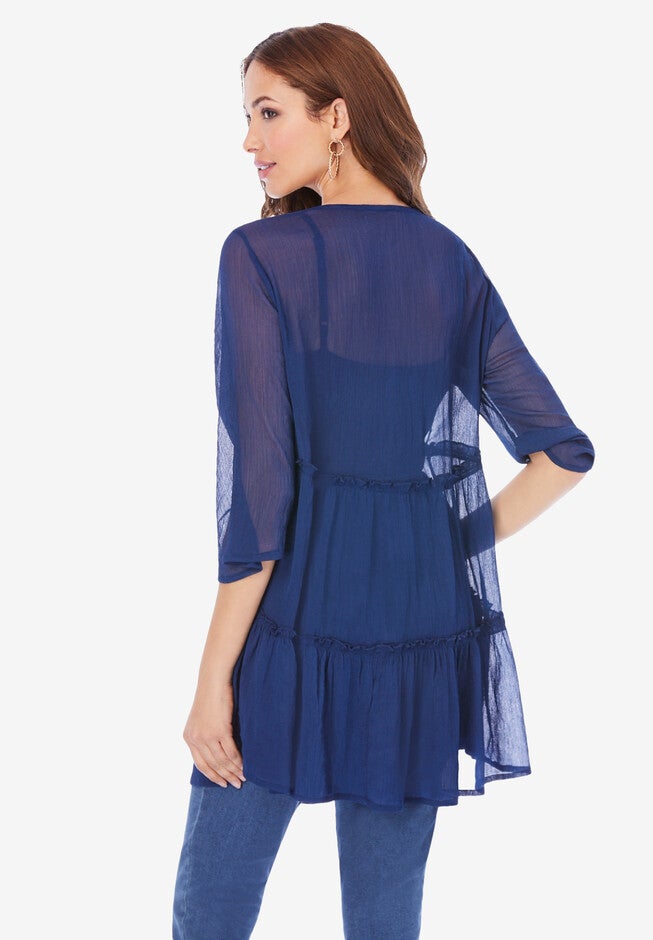 Embellished Tiered Tunic, , on-hover image number null