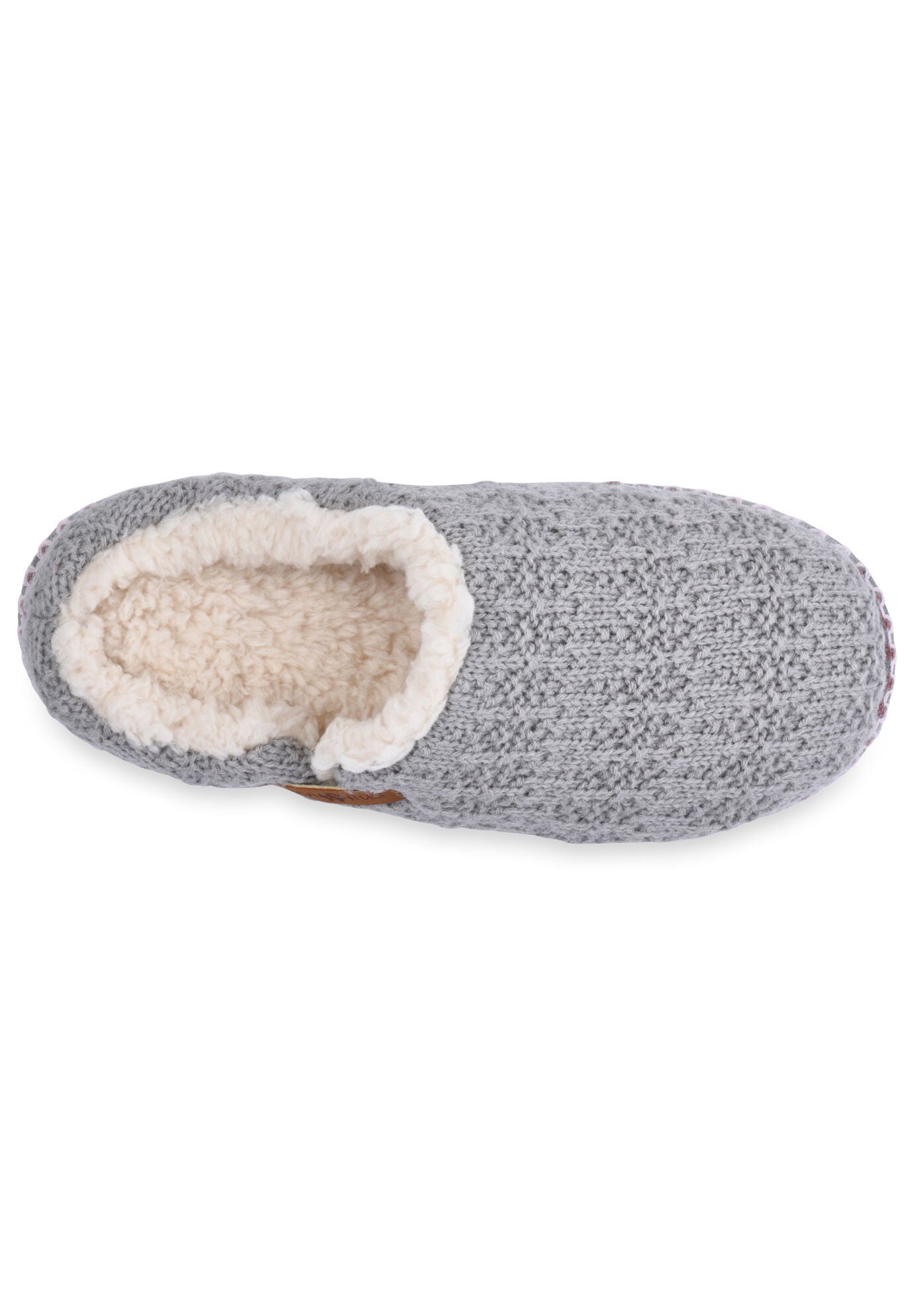 Textured Knit Clog With Fur Lining Slippers, , alternate image number 3
