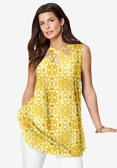 Cutout Swing Tunic Tank