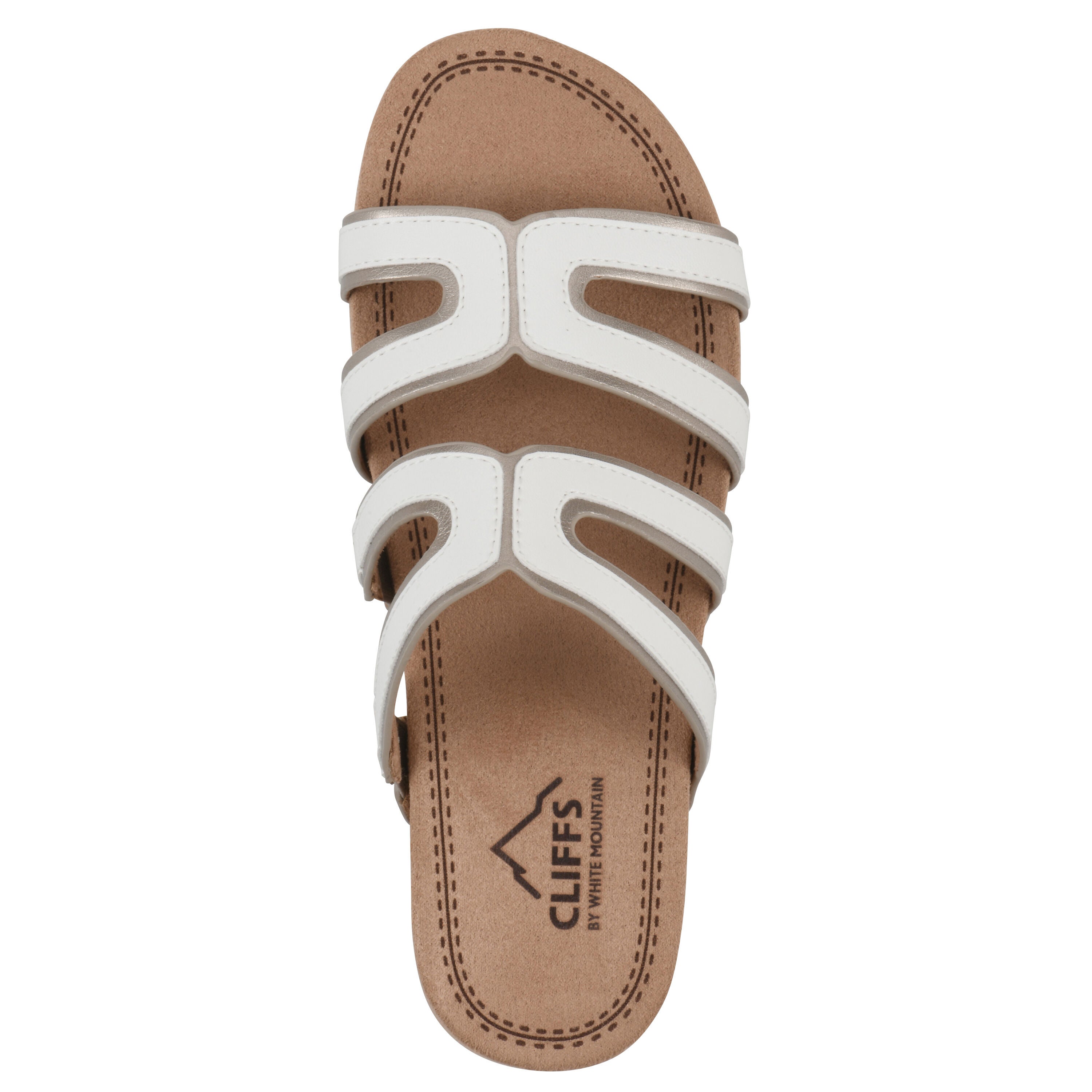 Tinarose Slide Sandal, WHITE PALE GOLD, alternate image number 4