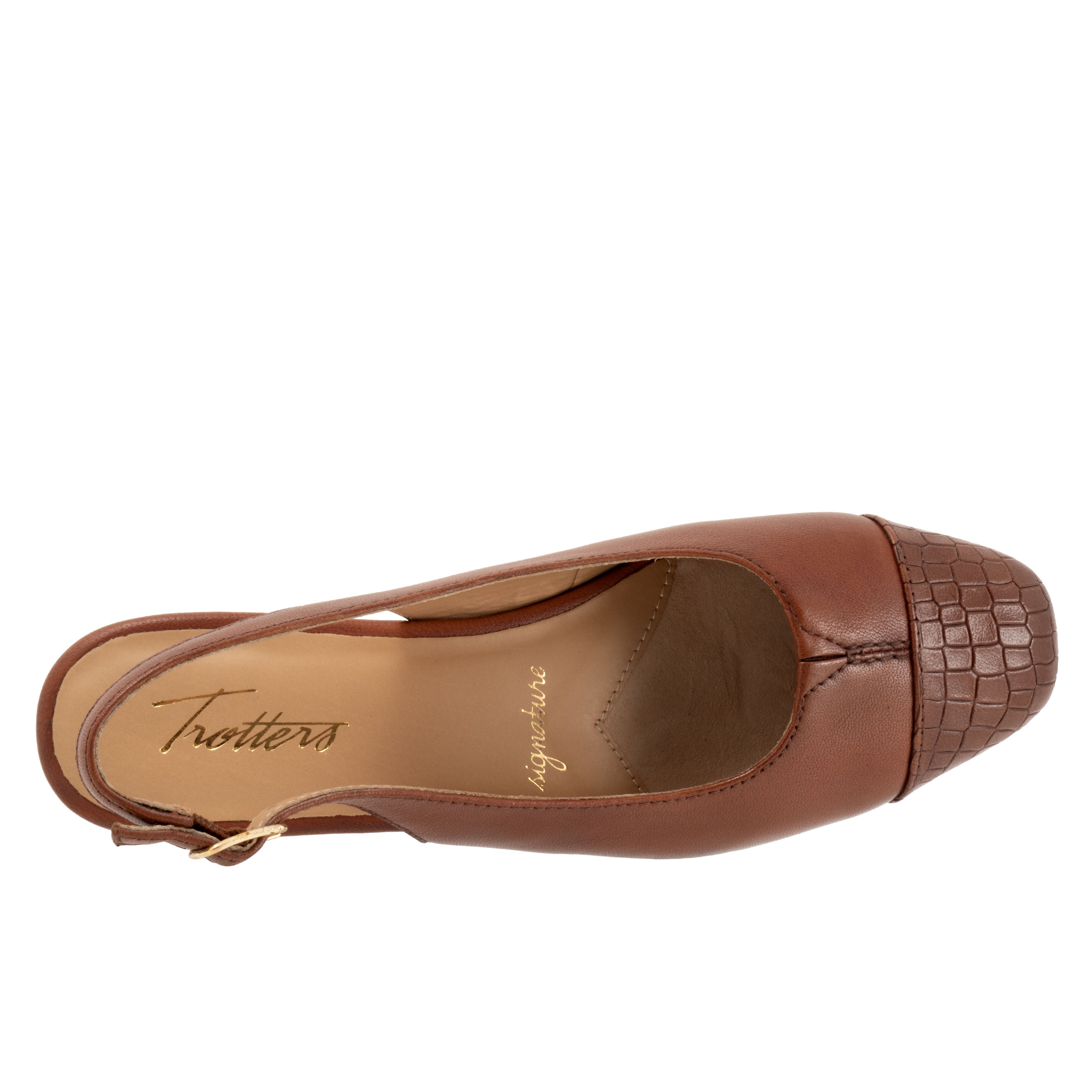 Dea Wedge Pump, DARK COGNAC CROCO, alternate image number 3