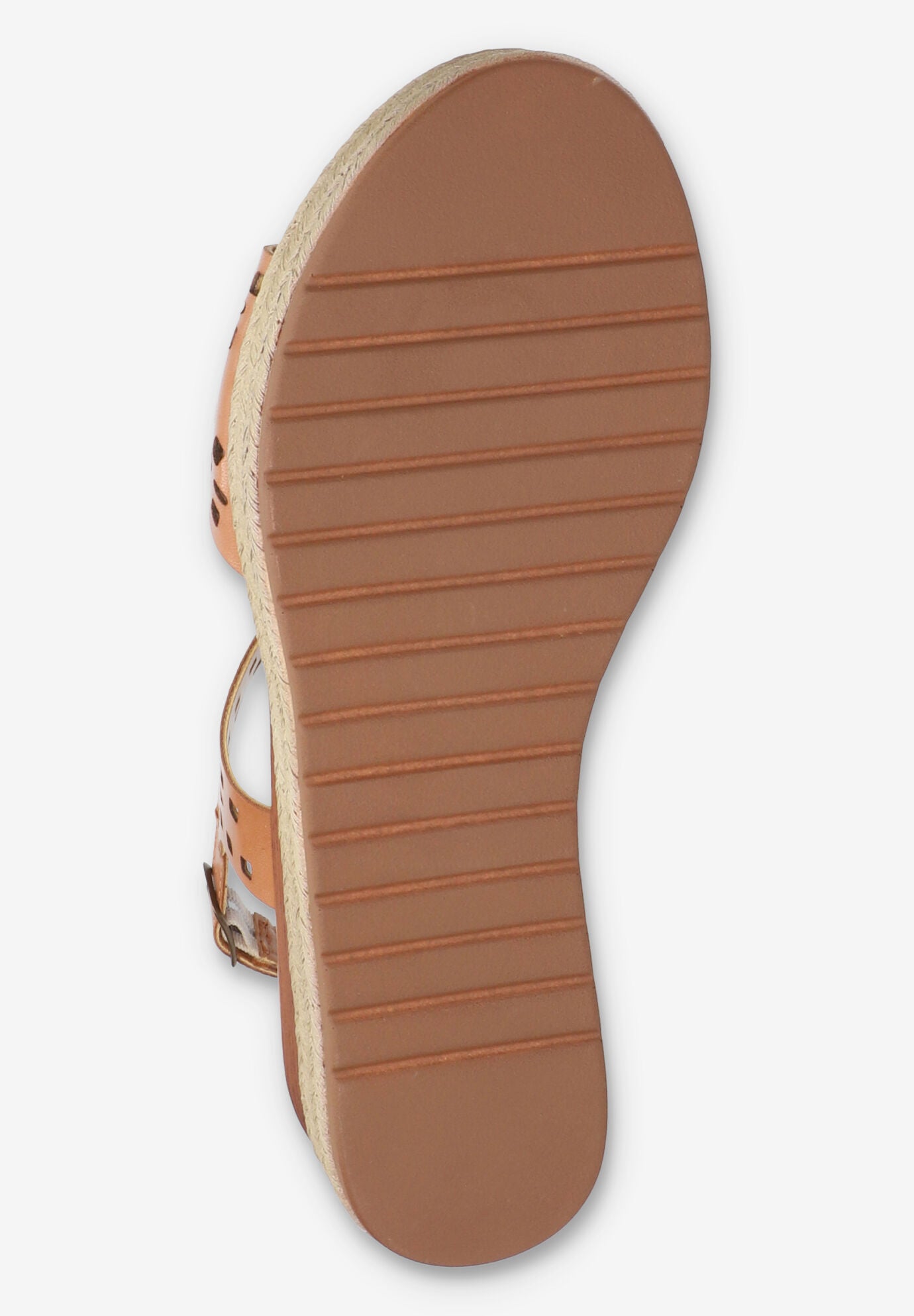 Ann-Italy Wedge Sandal, BROWN LEATHER, alternate image number 5