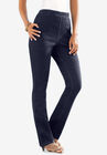 Straight-Leg Pull-On Stretch Jean, , alternate image number null