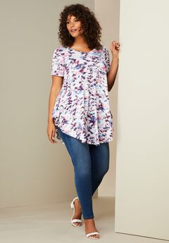 Ultra Drape V Neck Swing Tunic