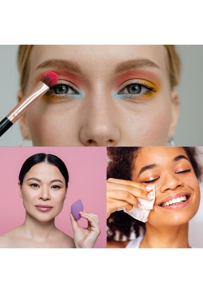 Makeup Essentials Bundle: Brushes, Wipes & Blender Sponge, , alternate image number 2