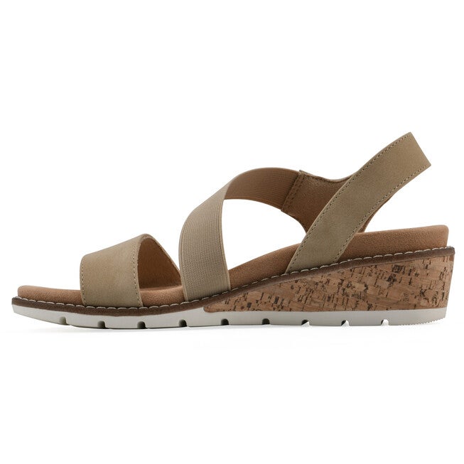Tinnley Wedge Sandal, NATURAL NUBUCK, alternate image number 3
