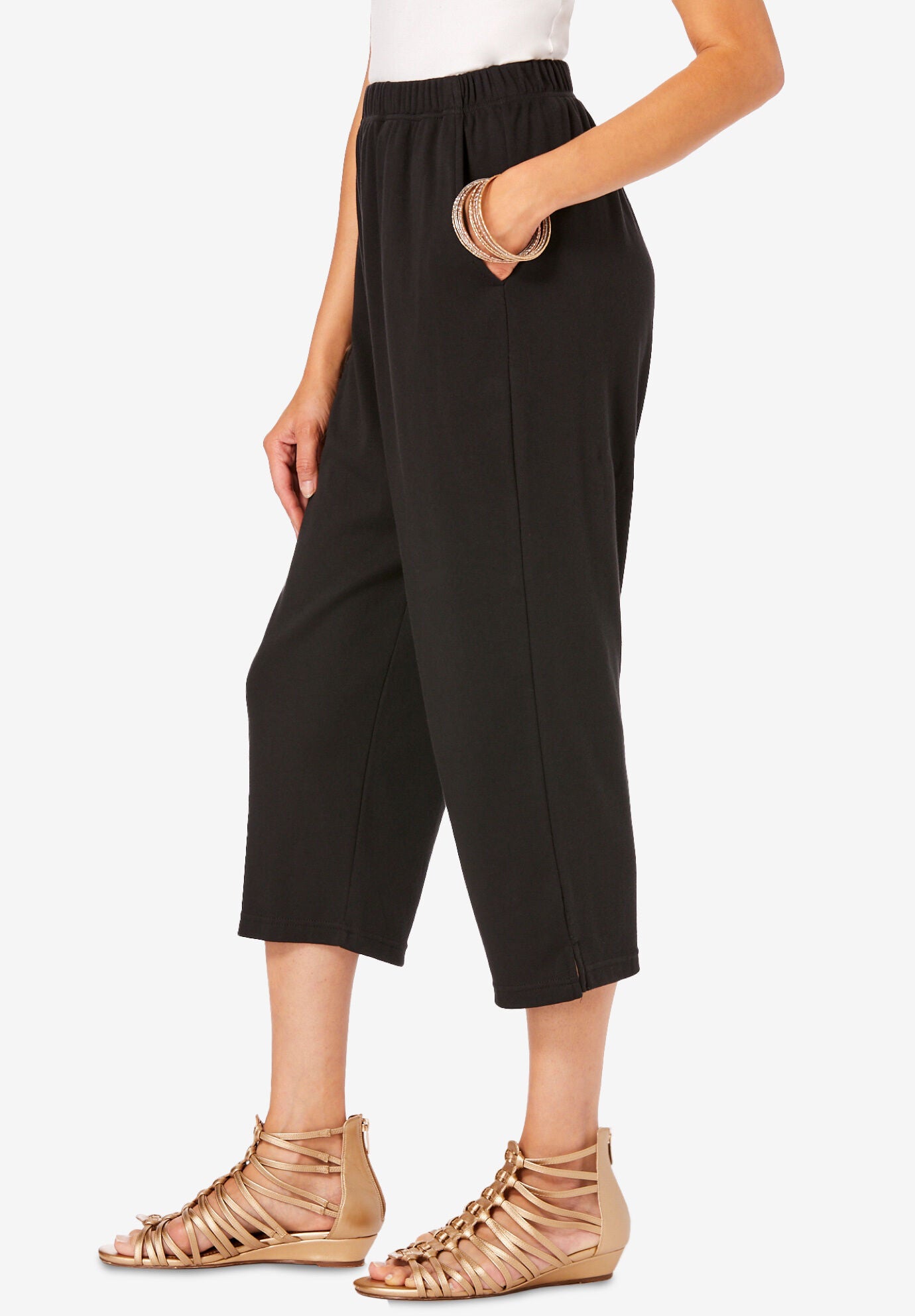 Soft Knit Capri Pant | Roaman's