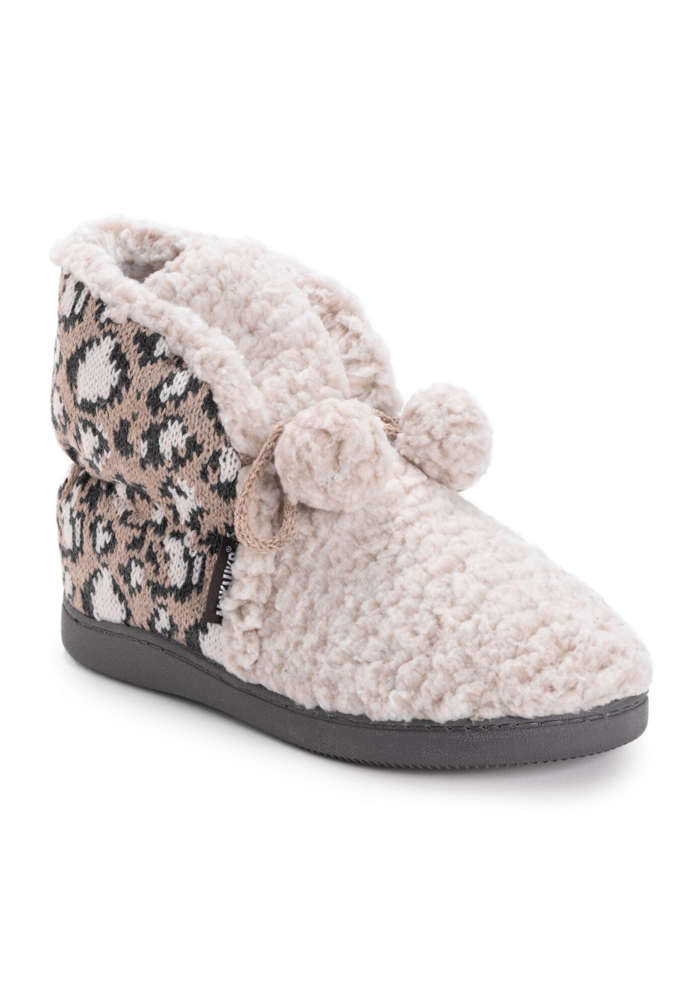 Jackie Slipper Bootie by Muk Luks&reg;, LEOPARD, hi-res image number 0