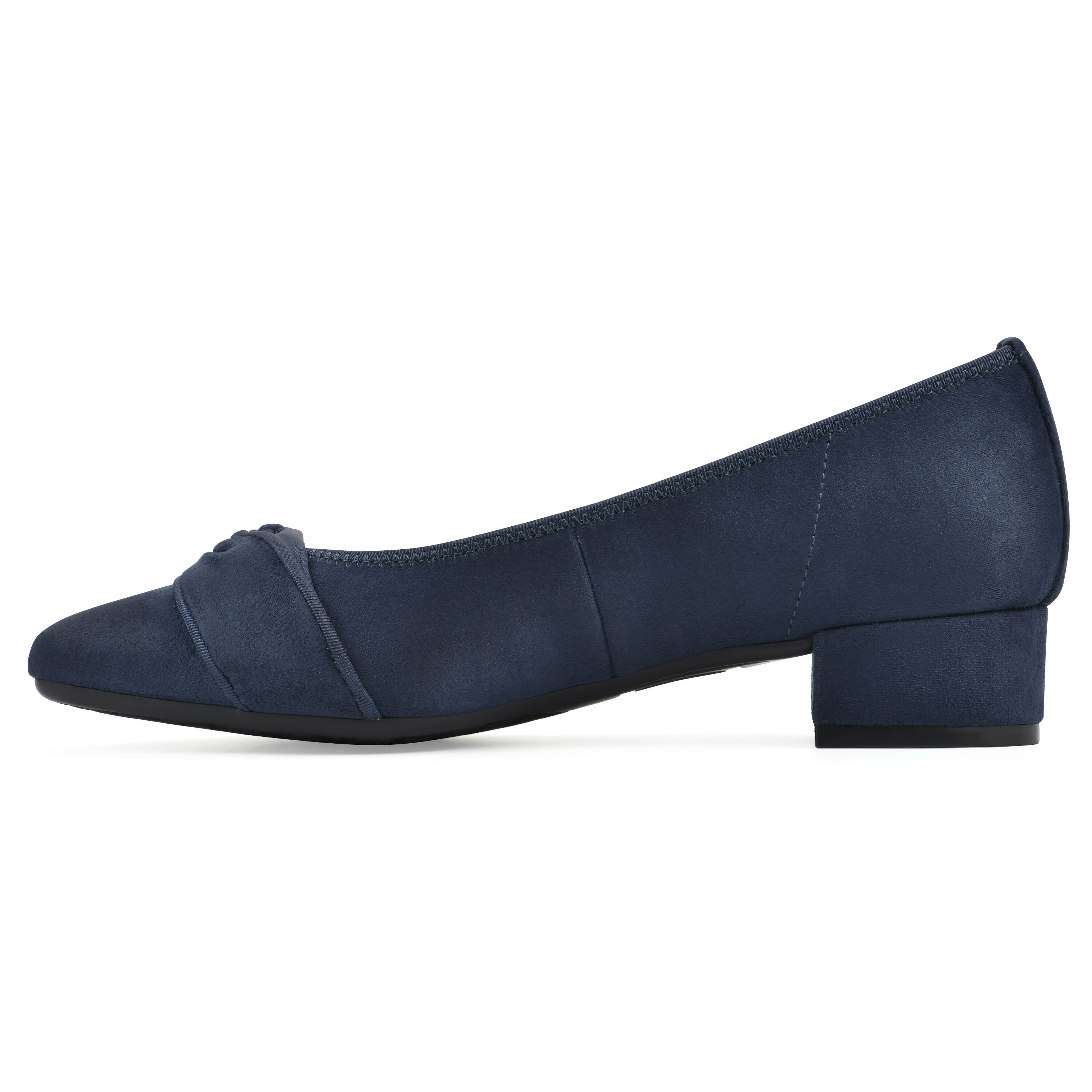 Bordeaux Low Block Heel, NAVY FABRIC, alternate image number 3