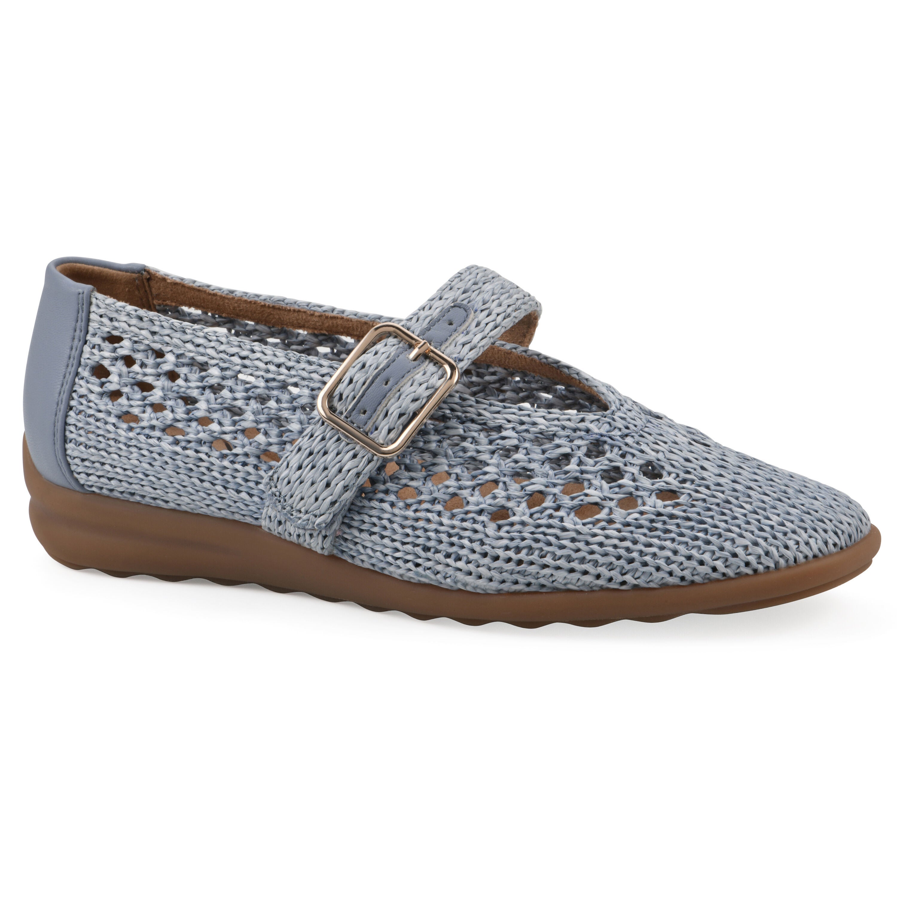 Cordette Mary Jane Flat, PERIWINKLE FABRIC, hi-res image number 0