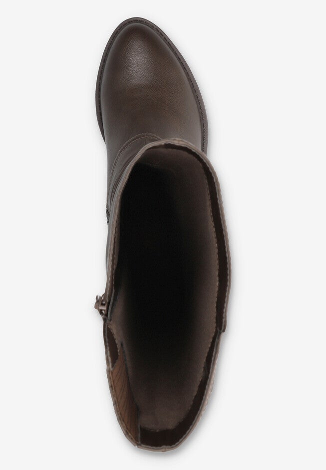 Tenille Plus Wide Calf Boot, BROWN, alternate image number 6