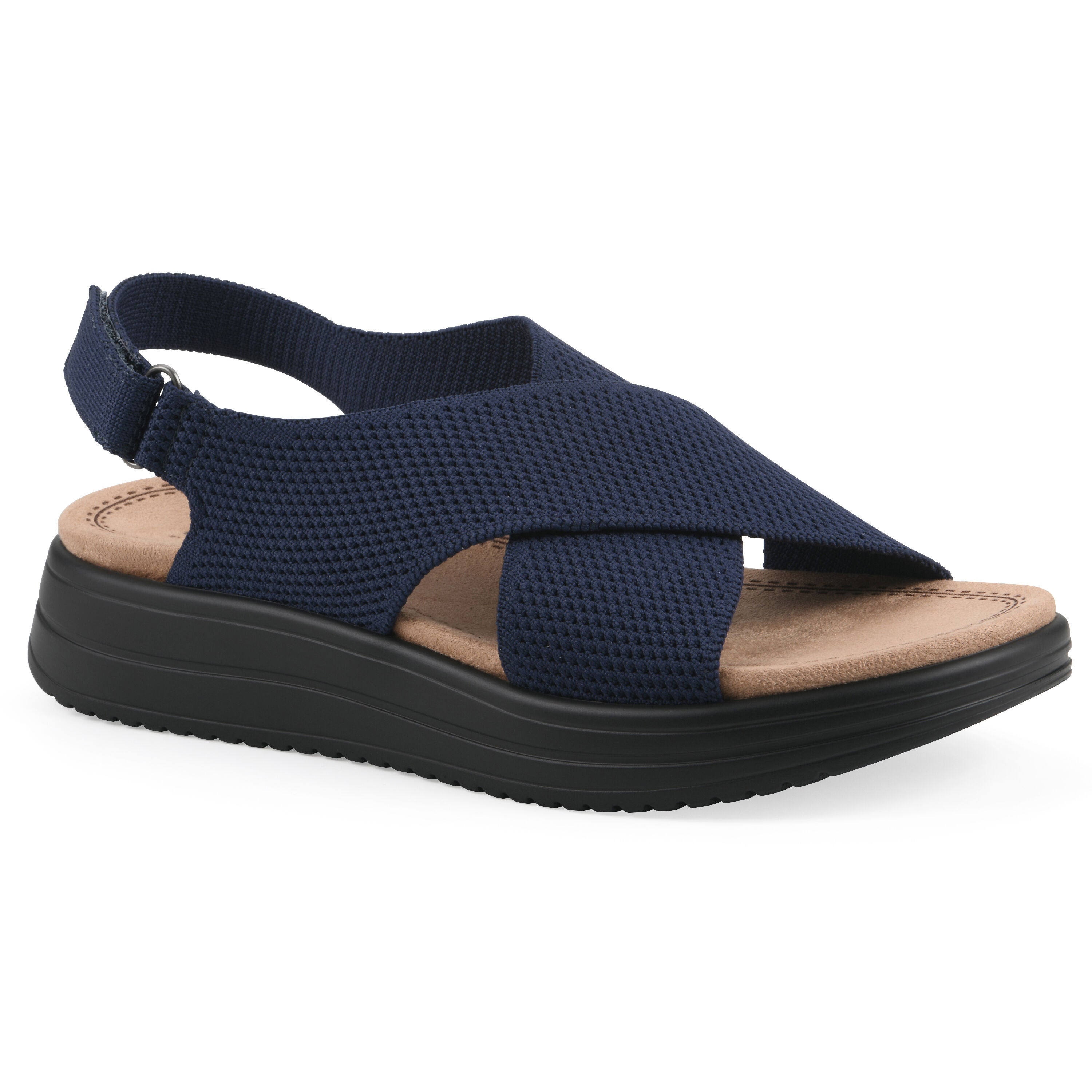 Harleen Flatform Sandal, NAVY FABRIC, hi-res image number 0