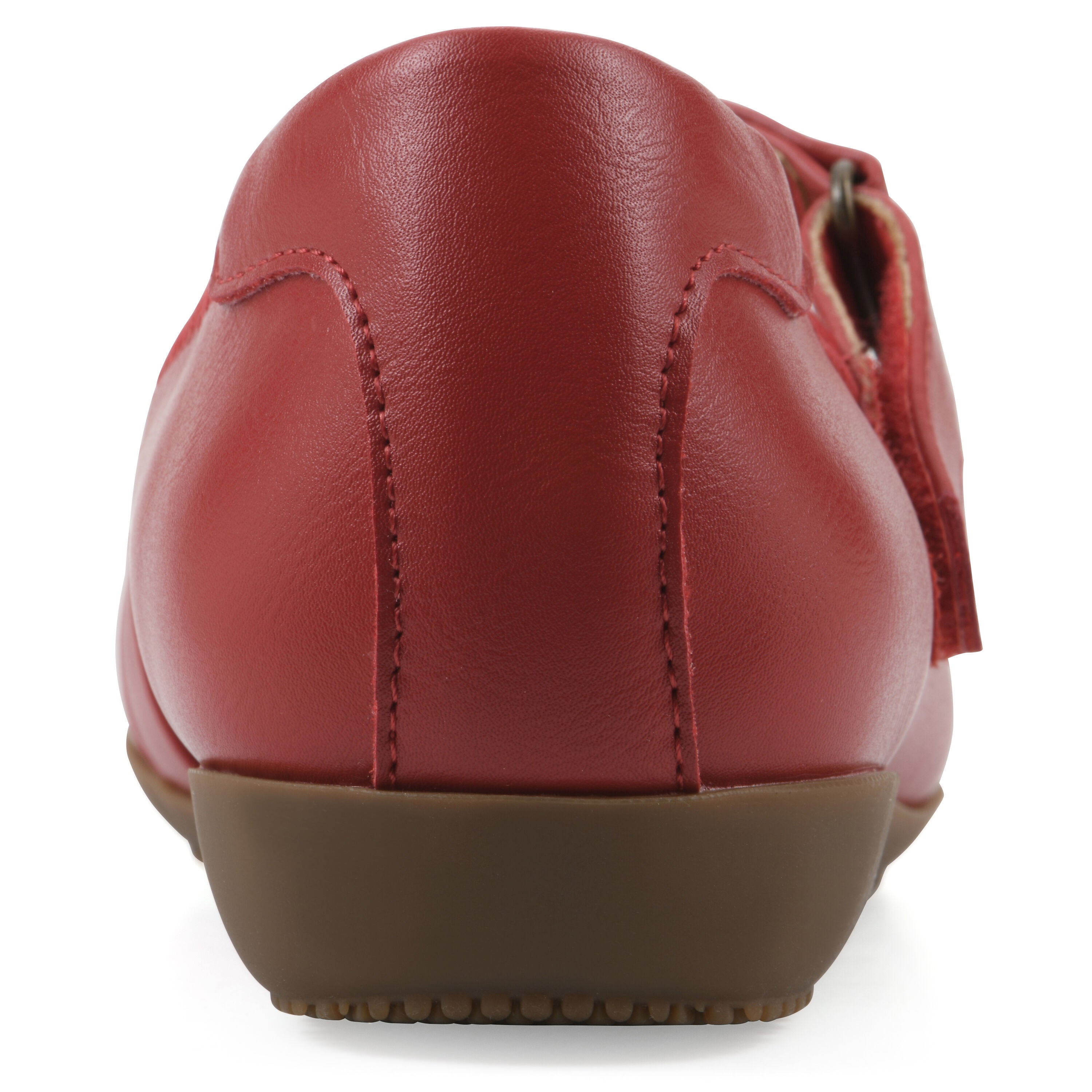 Carwen Mary Jane Flat, RED SMOOTH, on-hover image number 1