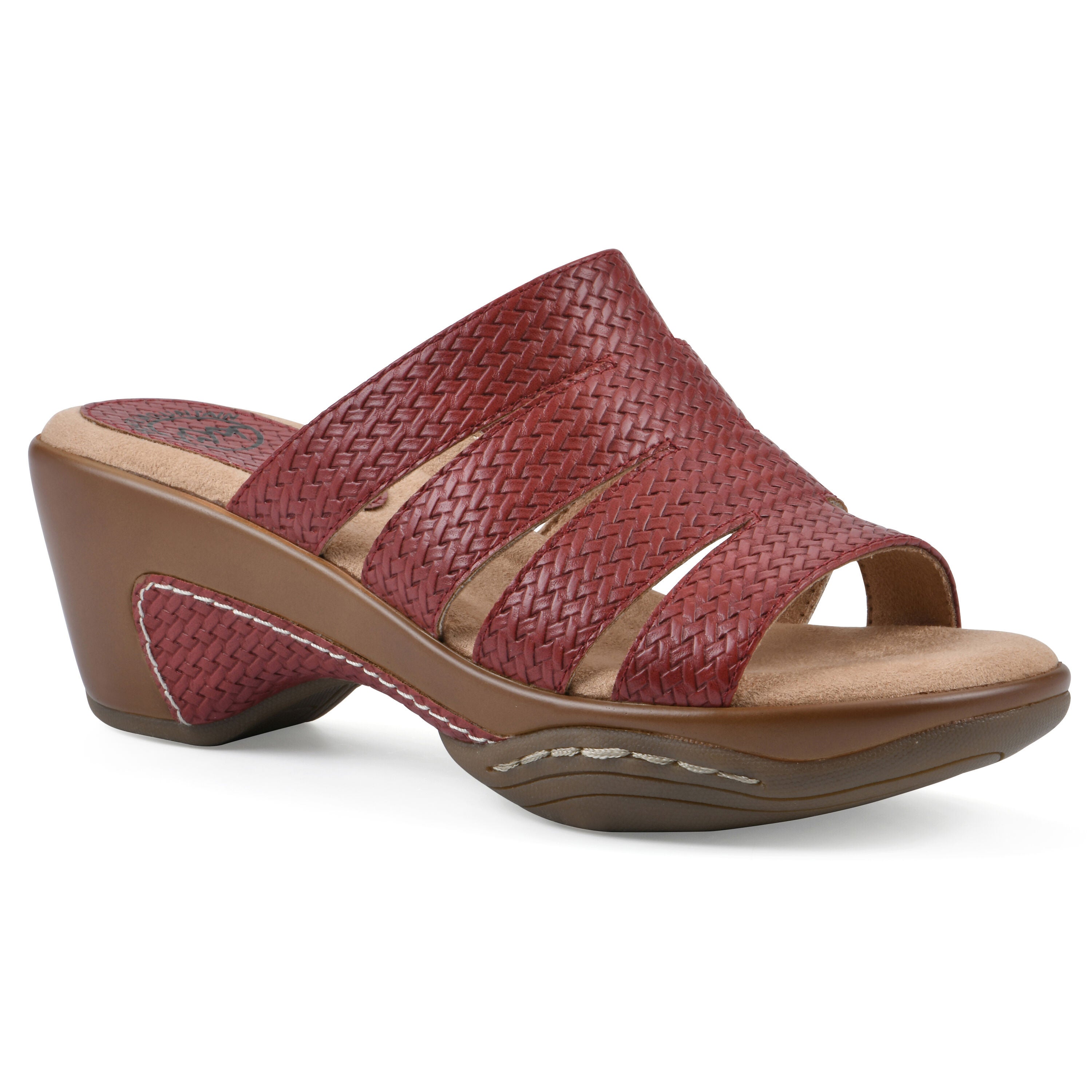 Valora Slip On Clog, RED WOVEN, hi-res image number 0