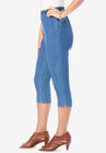 Pull-On Stretch Capri Jean, , alternate image number null