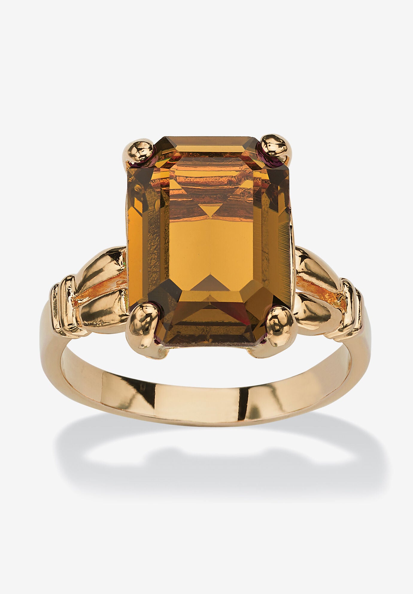 Yellow Gold Plated Simulated Birthstone Ring