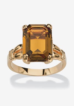 Gold Plated Emerald Rings