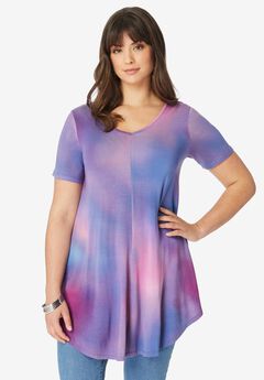 V Neck Swing Ultra Drape Tunic