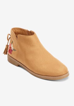 Wide Width Suede Booties