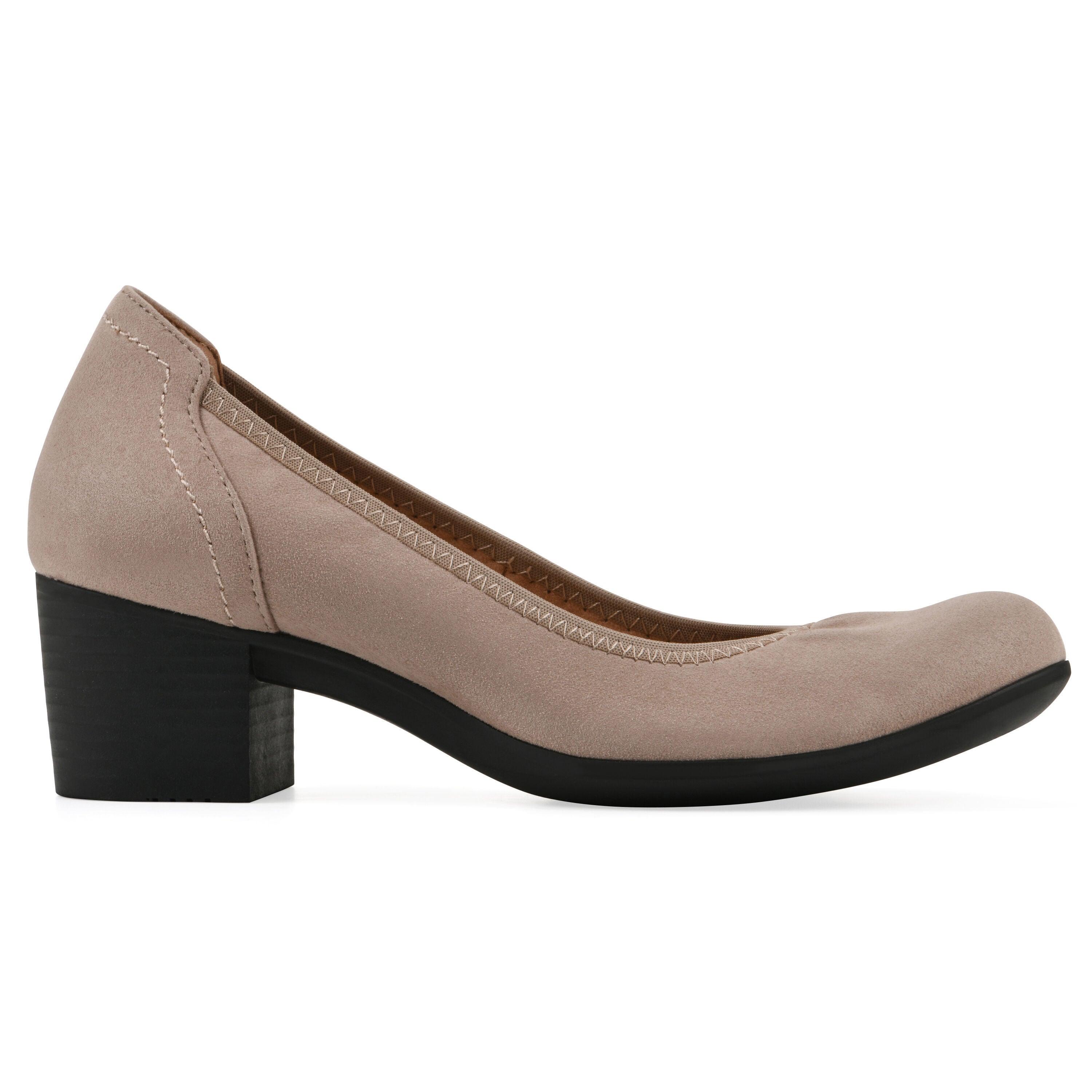 Tripton Block Heel Pump, TAUPE, alternate image number 2