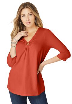 Ultimate Keyhole V Neck Tee