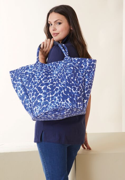 Printed Canvas Tote Bag, , alternate image number null
