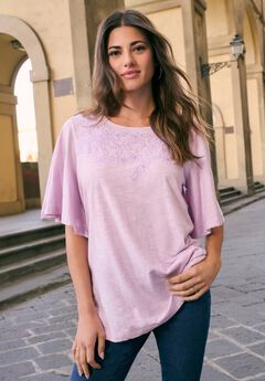 Embroidered Slub Tee