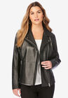 Leather Moto Jacket, BLACK, hi-res image number null