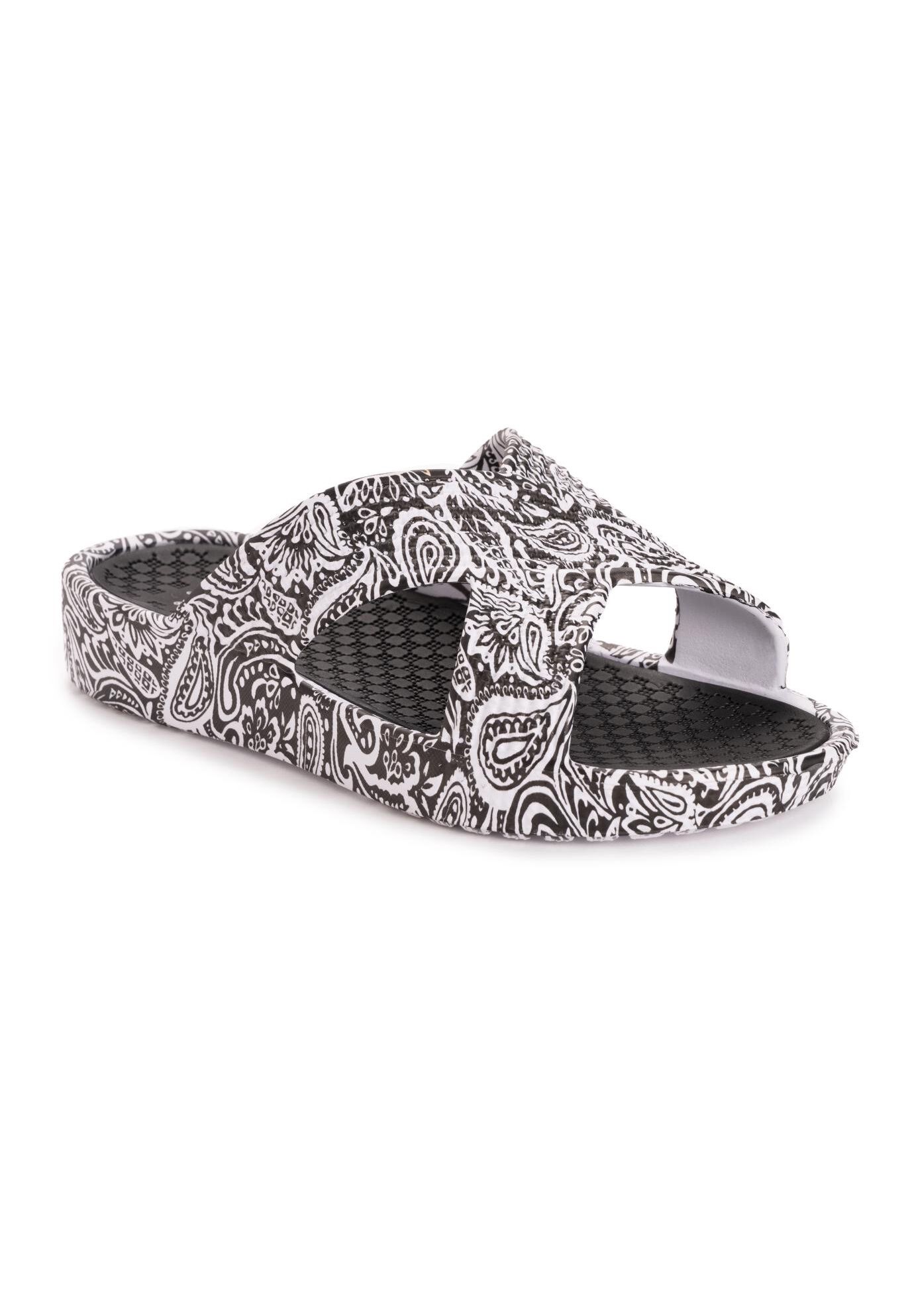 Women'S Spa Day Slip On Sandal, BLACK, hi-res image number 0
