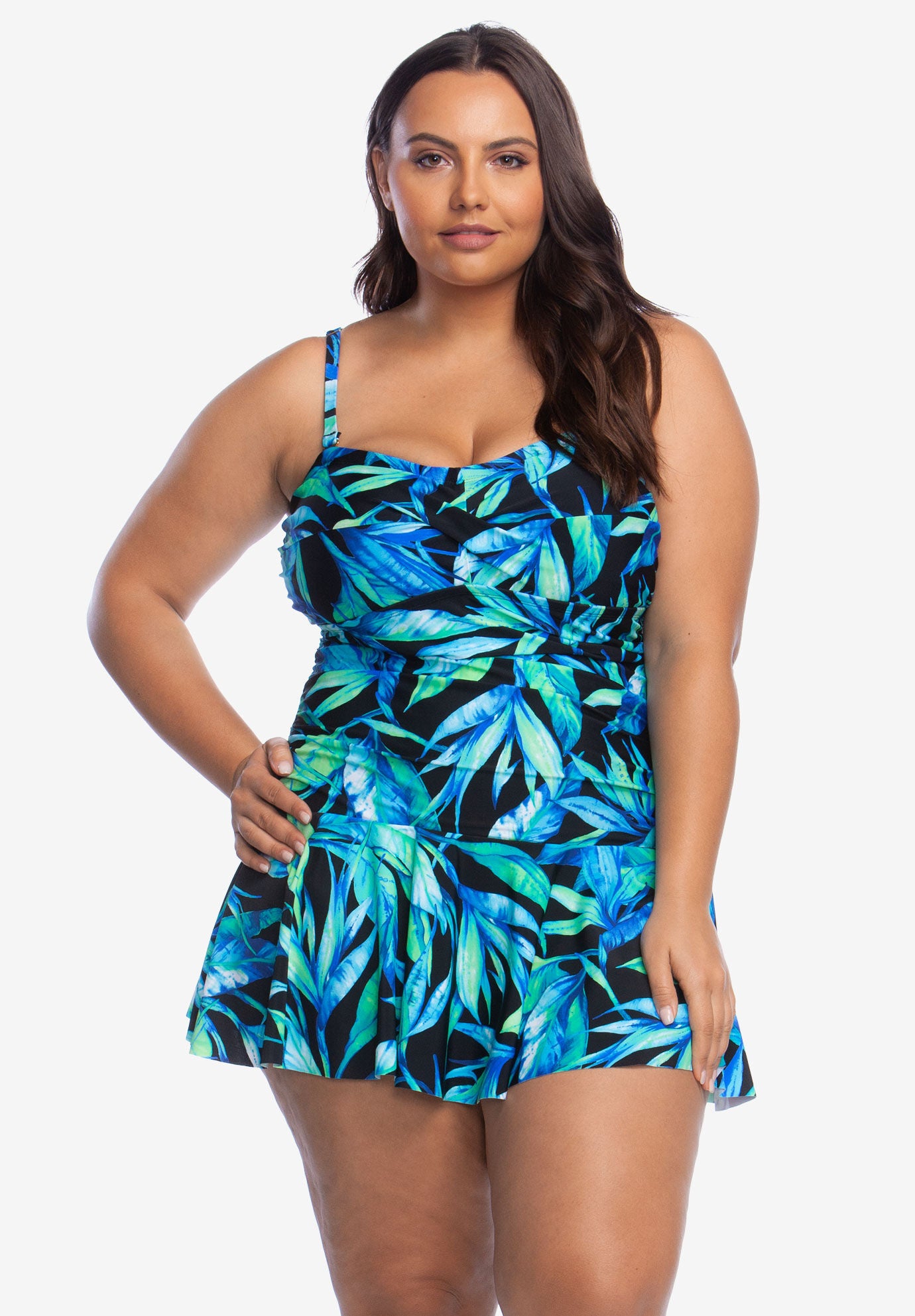 plus size bandeau swimdress