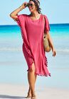 Everly Pom Pom Cover Up Tunic, PINK, hi-res image number null