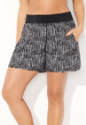 Quick-Dry Swim Short, BLACK WHITE ABSTRACT, hi-res image number null