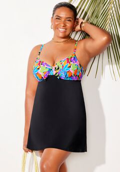 Tie Front Underwire Swimdress