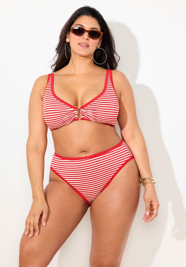 Metallic Lurex U-Wire Bikini Set, , alternate image number null