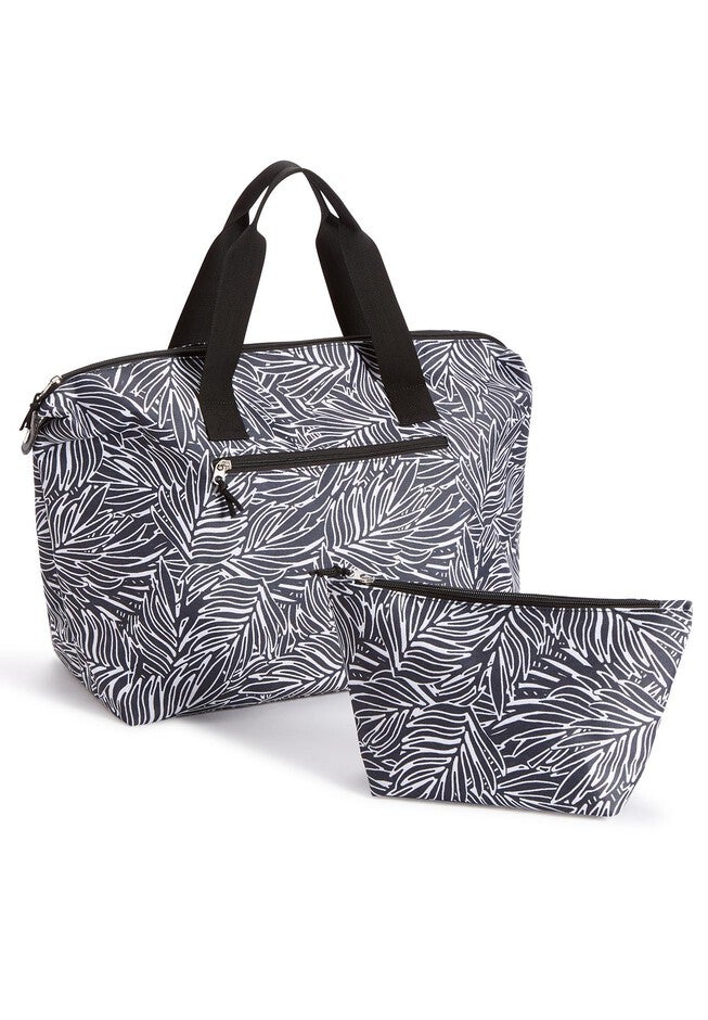 2-Piece Weekender Bag Set, BLACK WHITE JUNGLE, hi-res image number 0