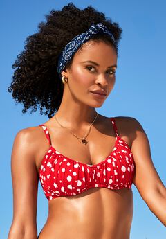 Shirred Scoop Underwire Bikini Top