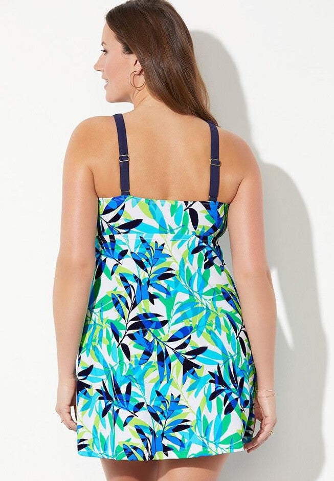High Neck Swimdress, , on-hover image number 1
