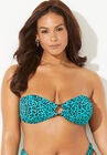 Fierce Keyhole Bandeau Bikini Top, HAPPY TURQ ANIMAL, hi-res image number null