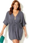 Amelia Draped V-Neck Dress Cover Up, ANCHOR, hi-res image number null